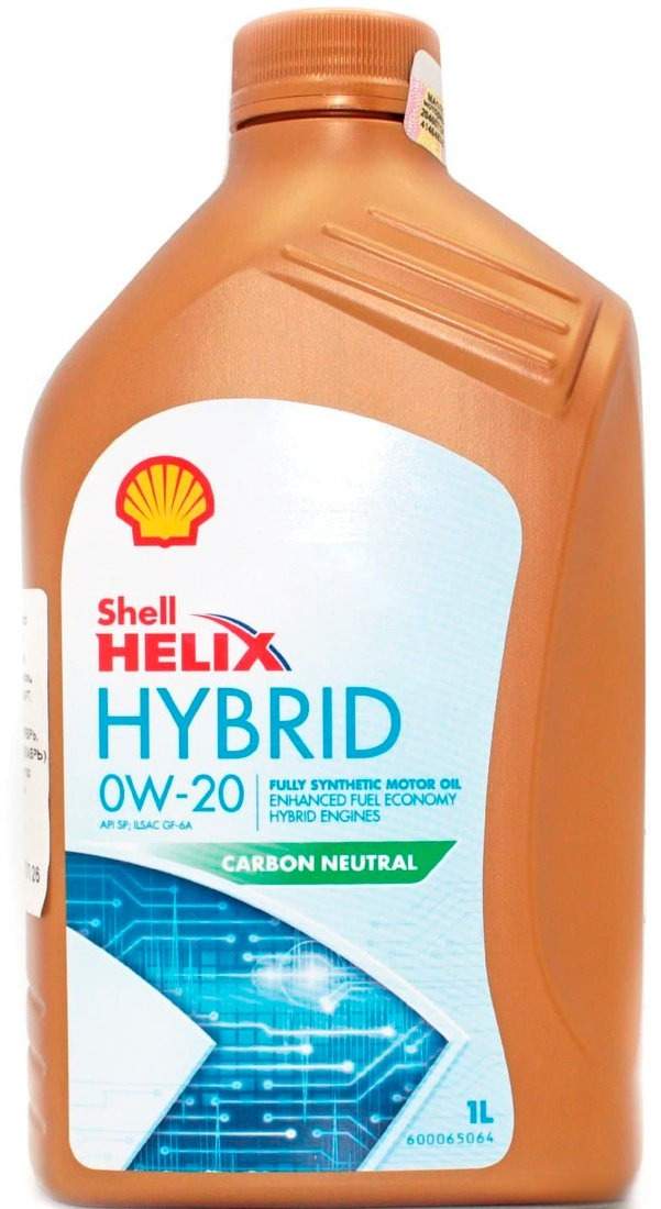 Моторное масло Shell Helix Hybrid 0W-20 1л