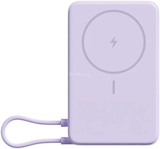 Внешний аккумулятор Xiaomi Magnetic Power Bank with Built-in Stand WPB1007Z 10000mAh (сиреневый, международная версия)