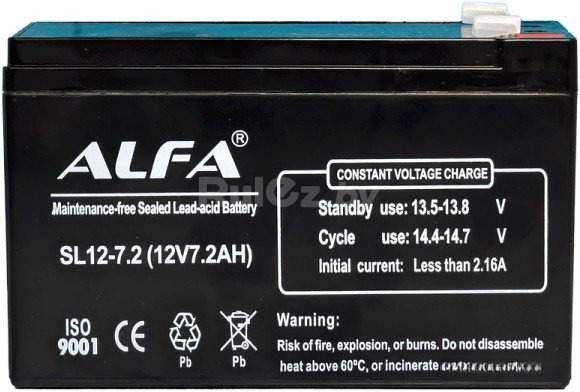 Аккумулятор для ИБП ALFA SL12-7.2 (12V-7.2Ah)