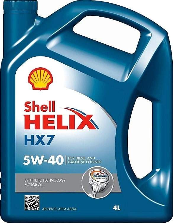 Моторное масло Shell Helix HX7 5W-40 4л