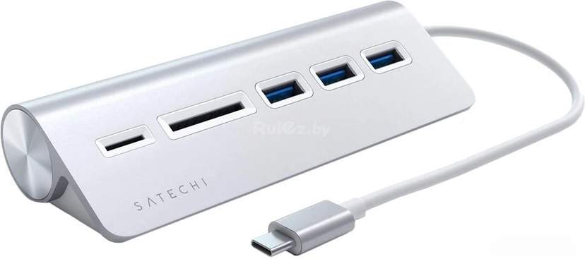 USB-хаб Satechi ST-TCHCRS Satechi USB-C Combo Hub ST-TCHCRS (серебристый)
