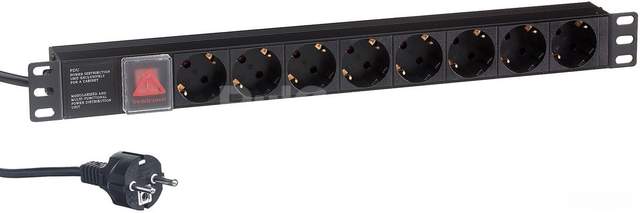Блок розеток ExeGate ServerPro PDU-19H802 Al-8S-EU1.8CU-SW