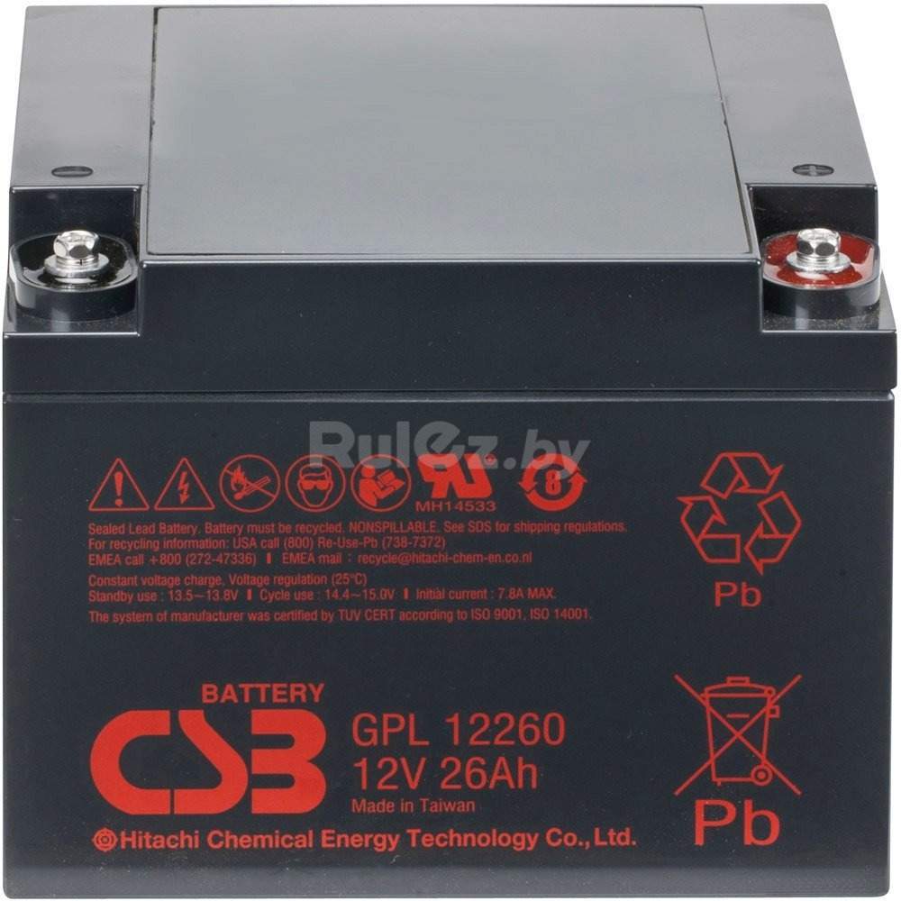 Аккумулятор для ИБП CSB GPL12260 (12В/26 А·ч)