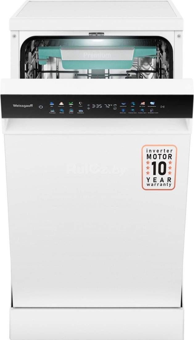 Отдельностоящая посудомоечная машина Weissgauff DW 4539 Inverter Touch AutoOpen White