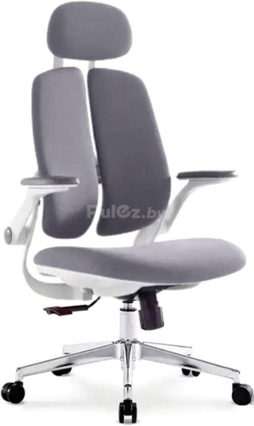 Офисное кресло SitUp Kwin White Chrome (ткань Grey/Grey)