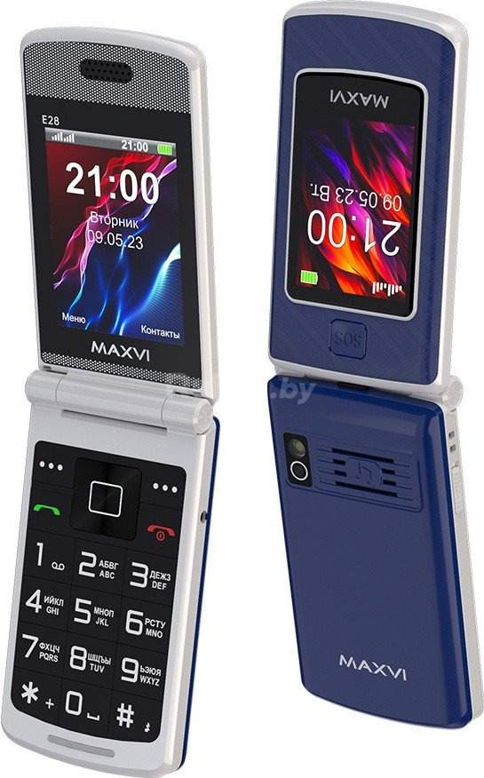 Телефон Maxvi E28 (синий)