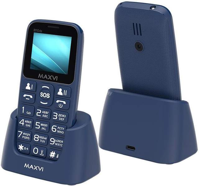 Телефон Maxvi B110ds (синий)