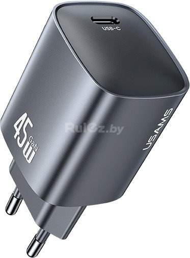 Сетевое зарядное Usams CC323 T66 45W GaN (черный)