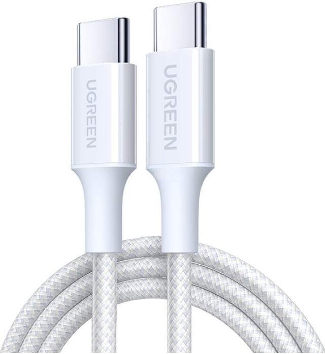 Кабель Ugreen L502 USB Type-C - USB Type-C (2 м, белый)