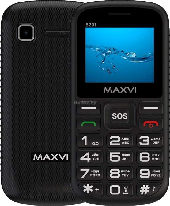 Телефон Maxvi B201 (черный)