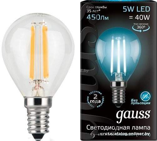 Светодиодная лампочка Gauss E14 5Вт 4100К 105801205 (10 шт)