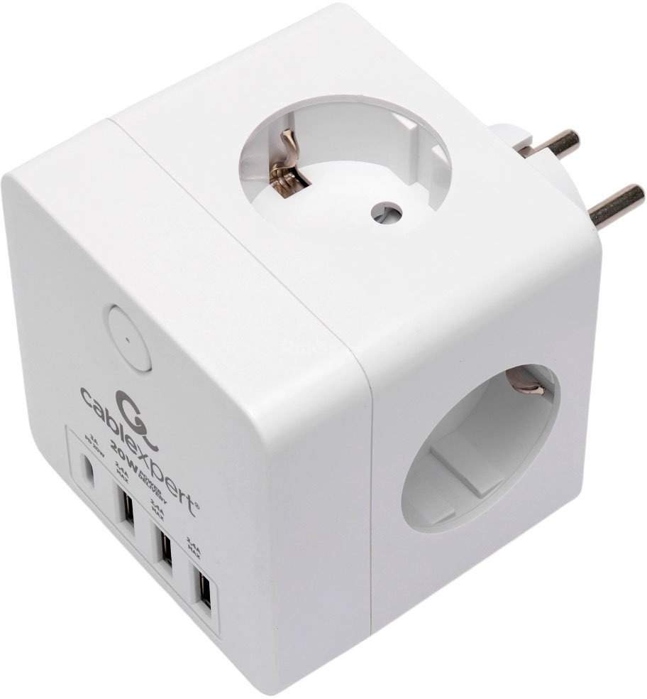 Сетевой фильтр Cablexpert CUBE-4-СU3-W Cablexpert CUBE-4-CU3-W