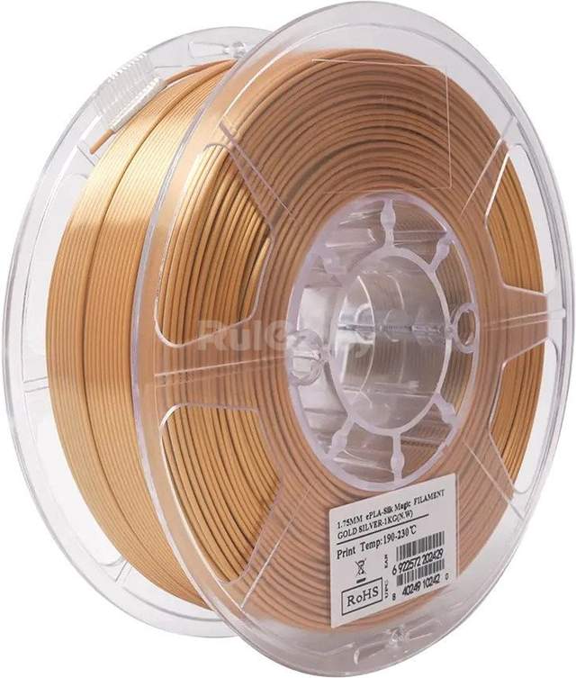 Пластик eSUN ePLA-Silk Magic Filament т0034919 (1.75мм, 1кг, золото/серебристый)
