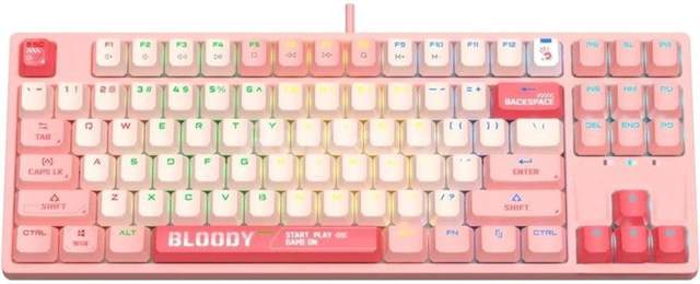 Клавиатура A4Tech Bloody S87 Energy Pink (Bloody BLMS Red Plus)
