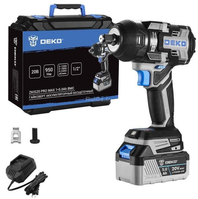 Гайковерт Deko ZKIS20 Pro Max 083-1089 (с 1-им АКБ, кейс)