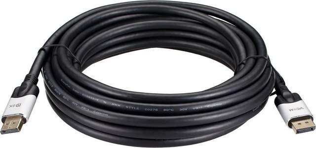 Кабель VCOM CG635-7.5M DisplayPort - DisplayPort (7.5 м, черный/серый)