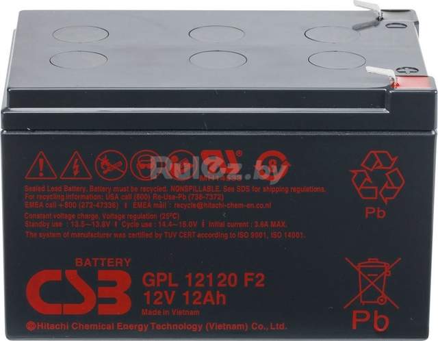 Аккумулятор для ИБП CSB GPL12120 F2 (12В/12 А·ч)