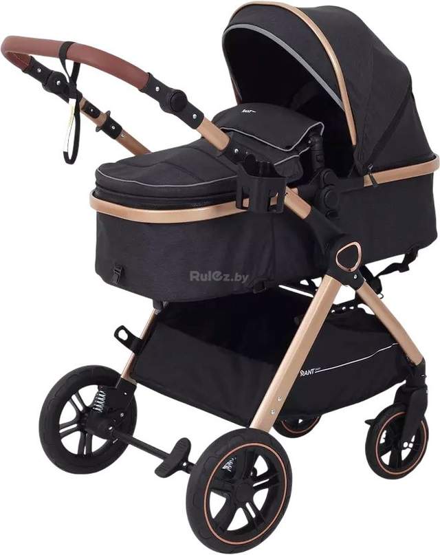 Универсальная коляска Rant Basic Roller Gold RA161 (2 в 1, black)