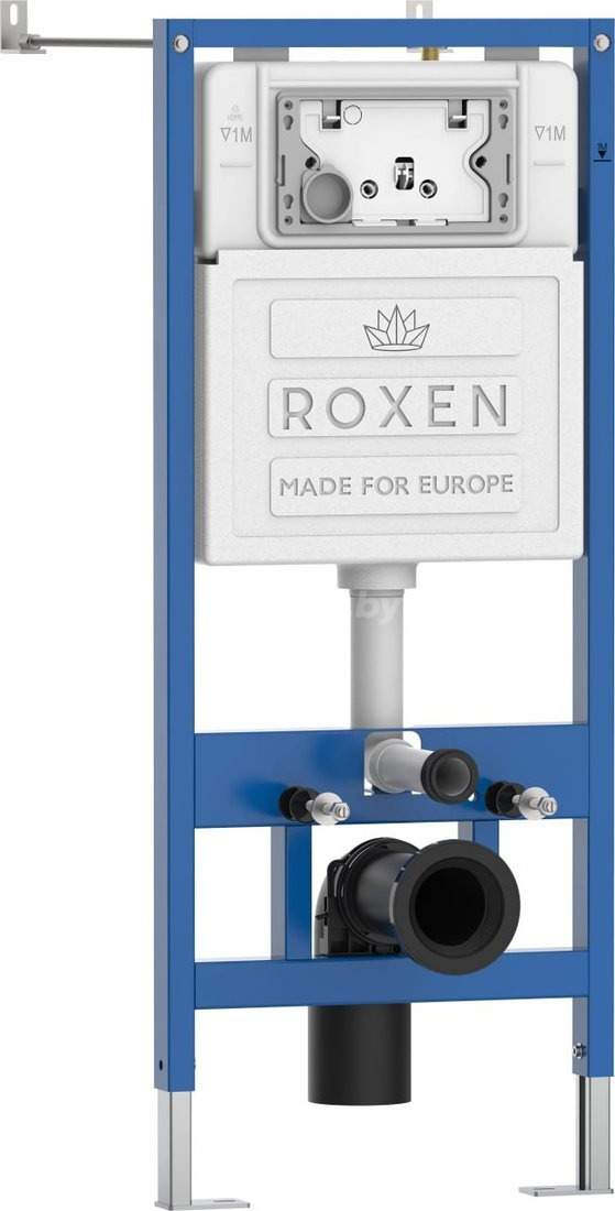 Инсталляция для унитаза Roxen StounFix Dual Fresh 710200 с удлиненными креплениями в комплекте и встр. контейнером для гигиенических таблеток (аромадозатор)