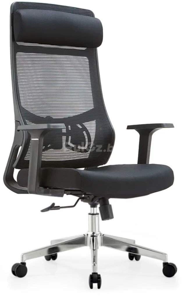 Офисное кресло SitUp Aura LUX Black Chrome (сетка Black/Black)