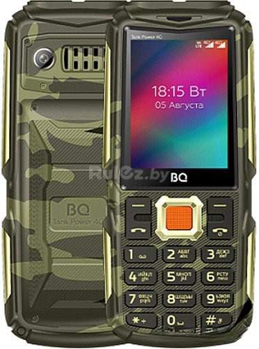 Кнопочный телефон BQ BQ-2410L Tank Power 4G (золотистый камуфляж)