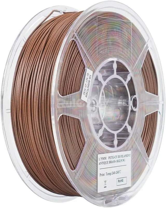Филамент eSUN PETG-CF PETG-CF175O-AB1TZ1 (1.75 мм, 1 кг, старинная латунь)