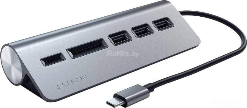 USB-хаб Satechi ST-TCHCRM Satechi USB-C Combo Hub ST-TCHCRM (серый космос)