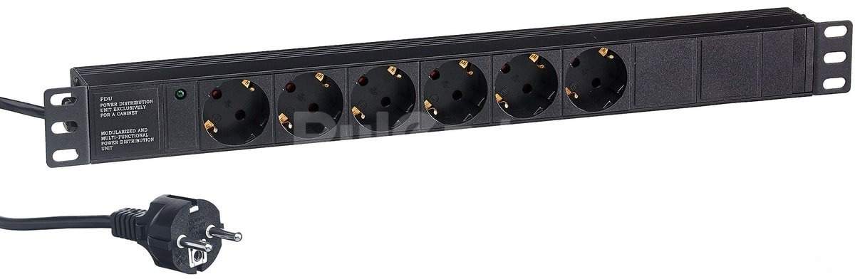 Блок розеток ExeGate ServerPro PDU-19H603 Al-6S-EU2.5CU