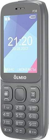 Кнопочный телефон Olmio P38 (серый)