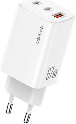 Сетевое зарядное Usams CC265 67W GaN (белый)