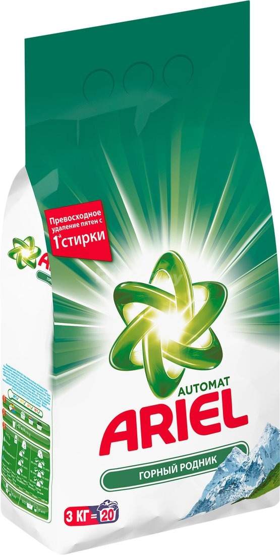 Стиральный порошок Ariel 100% Эталон Горный родник 3 кг