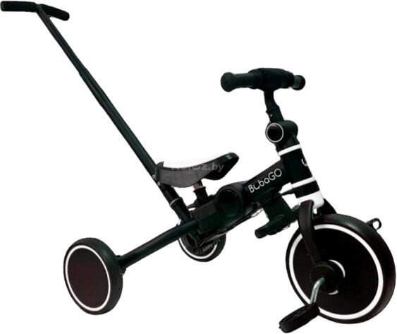 Беговел-велосипед Bubago Flint BG-FPY-109-10 с ручкой (черный/белый)