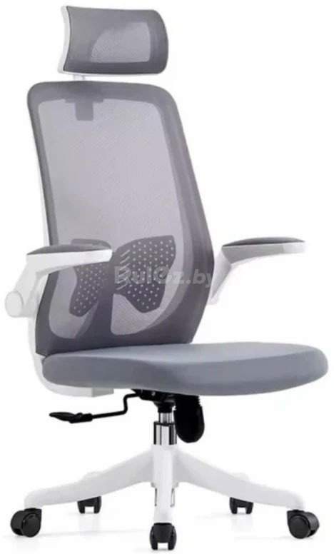 Кресло SitUp Amelia PL White (сетка Gray/ткань Gray)