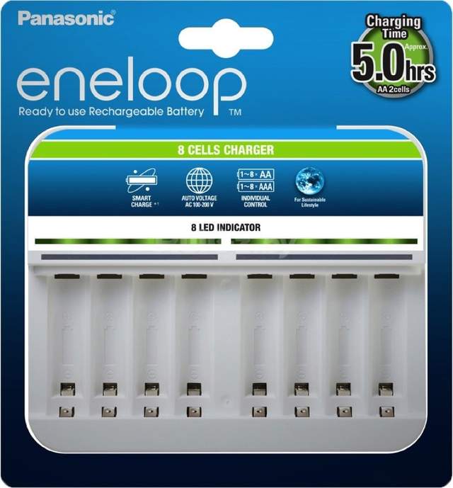 Зарядное Panasonic 8 Cells Charger Panasonic Eneloop BQ-CC63E