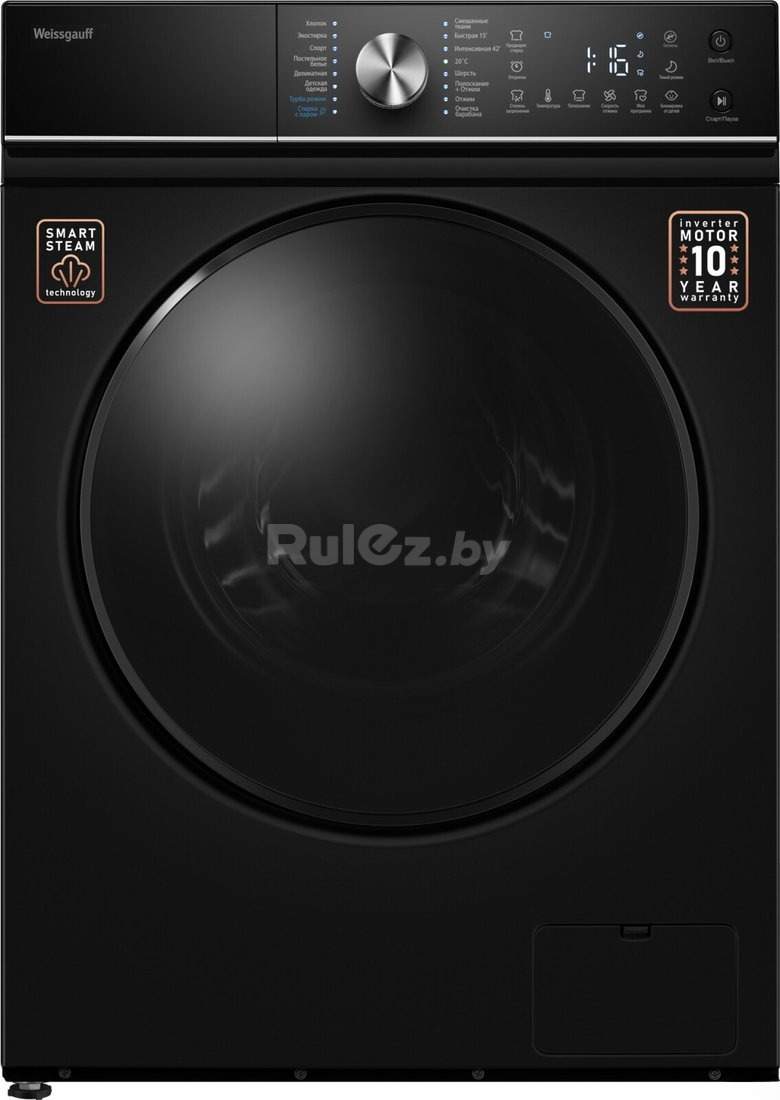 Стиральная машина Weissgauff WM 47147 DC Inverter Steam Black