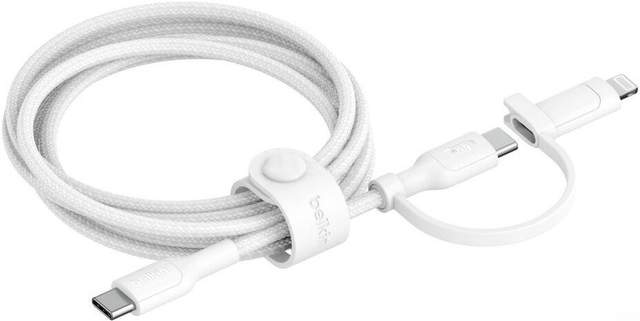 Кабель Belkin CAC003hq1.5MWH USB Type-C - USB Type-C/Lightning (1.5 м, белый)