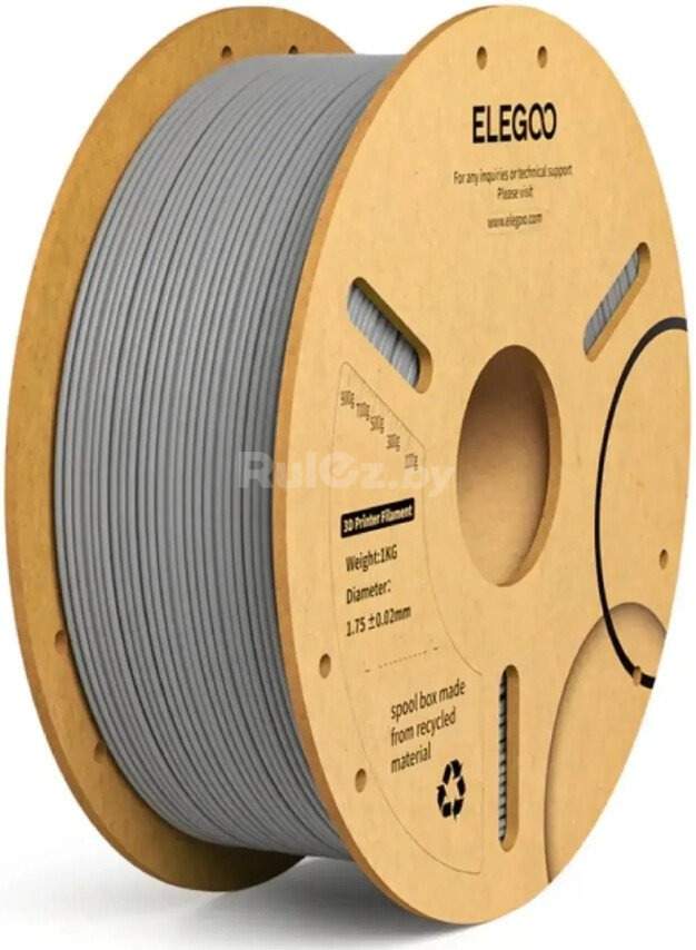 Филамент Elegoo PLA+ (1.75 мм, 1 кг, серый)