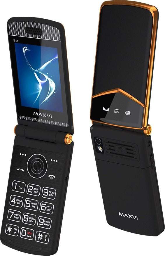 Кнопочный телефон Maxvi E11 (черный)