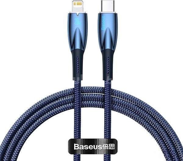 Кабель Baseus Glimmer Series Fast Charging Data Cable Type-C - Lightning 20W CADH000003 (1 м, синий)
