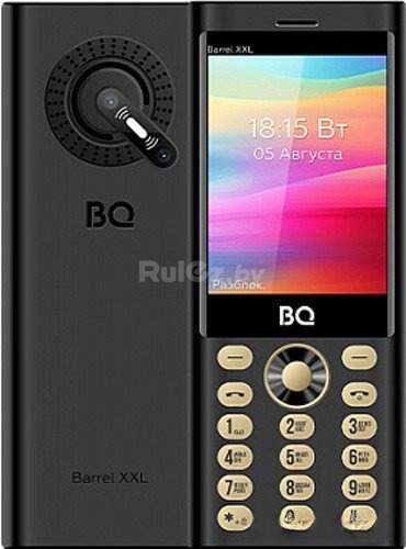 Кнопочный телефон BQ BQ-3598 Barrel XXL (черный/золотистый)