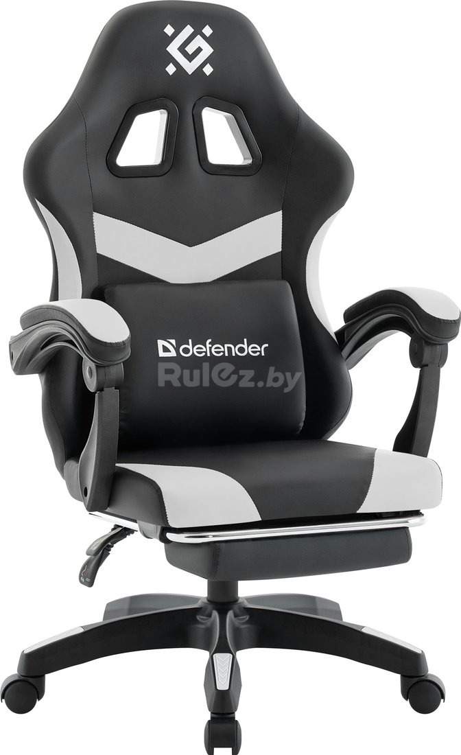 Игровое (геймерское) кресло Defender Runa Pro (черный/белый)