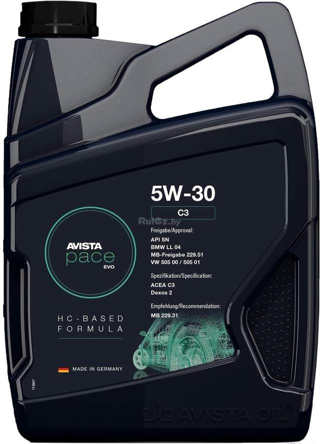 Моторное масло Avista pace EVO C3 5W-30 5л
