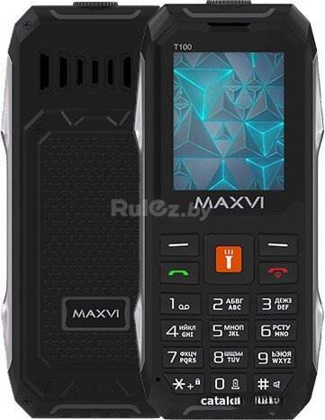 Кнопочный телефон Maxvi T100 (черный)