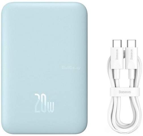 Внешний аккумулятор Baseus Magnetic Mini Wireless Fast Charge Power Bank 10000mAh 20W (голубой)