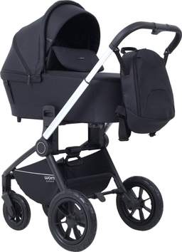 Универсальная коляска MOWbaby Zoom air MB086 (2 в 1, Silver Black)