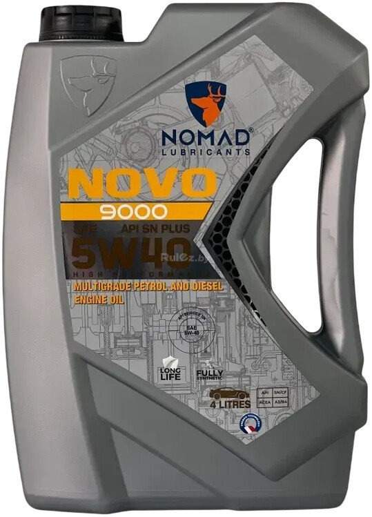 Моторное масло Nomad Novo 9000 5W-40 API SN PLUS ACEA A3/B4 4л