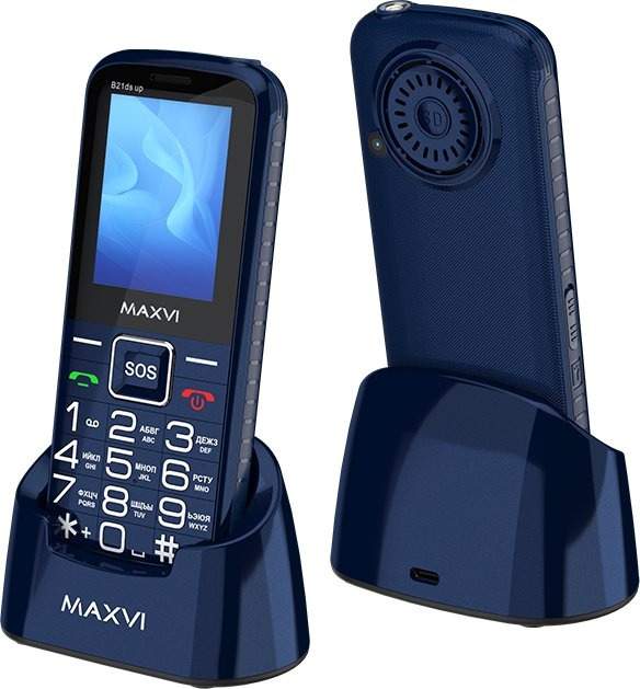 Телефон Maxvi B21ds Up (синий)
