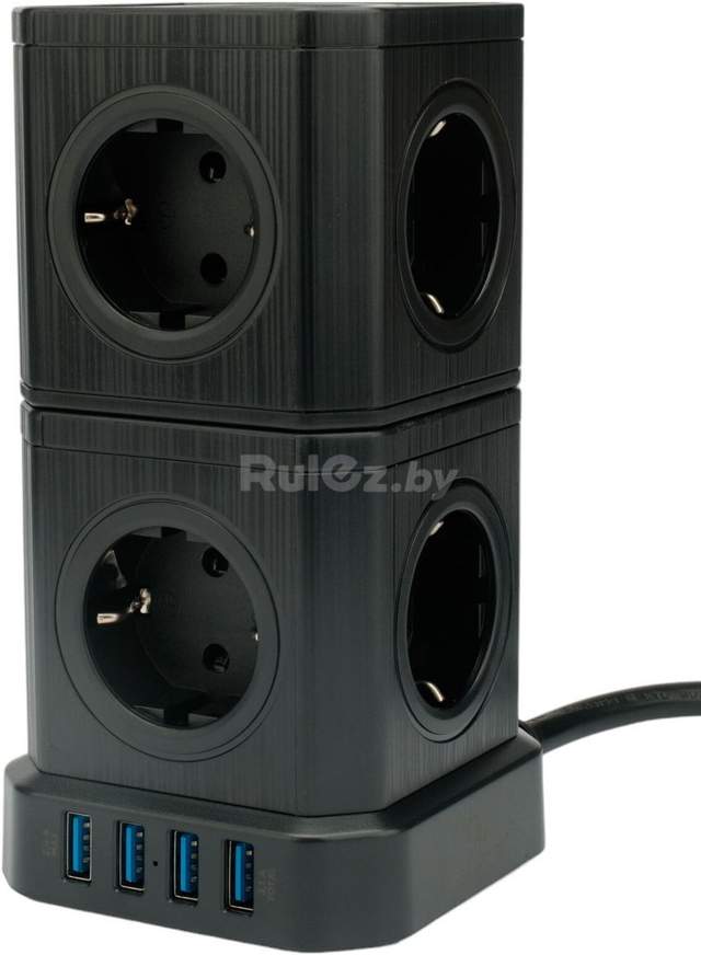 Сетевой фильтр Cablexpert Tower TWR-9-U4-B-2