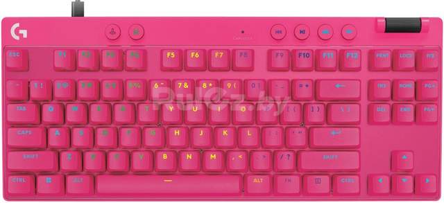 Клавиатура Logitech G Pro X TKL Rapid 920-013255 (розовый, с гравировкой)