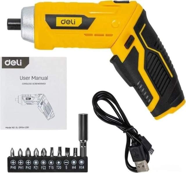 Электроотвертка Deli DL-DP04-E2B1 102990